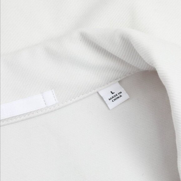 Uniqlo Women’s L UV Off White Lightweight Blazer Jersey Jacket NWT Avant Garde - Picture 5 of 8